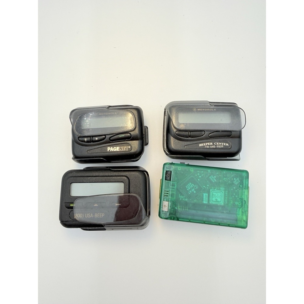 Lot Of 3 Vintage Motorola Ultra Express Pagers W/Clip. Untested
